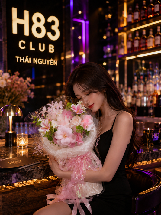 Bó Hoa Sáp Hồng Pastel Cao Cấp – Quà Tặng Sinh Nhật, Kỷ Niệm, Valentine