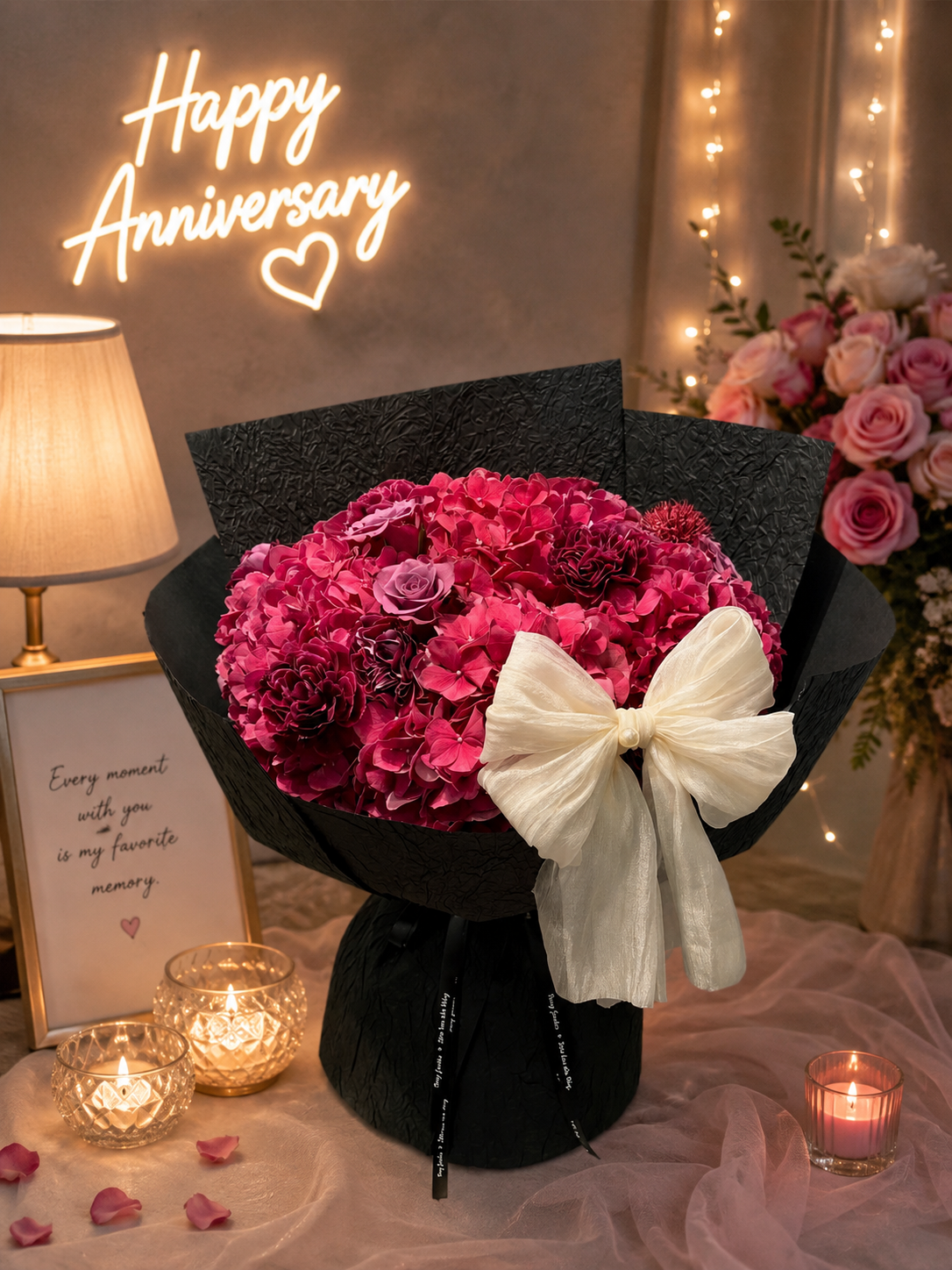 Bó Hoa Sáp Cẩm Tú Cầu Đỏ Cao Cấp - Quà Tặng Sinh Nhật, Valentine, Kỷ Niệm Sang Trọng