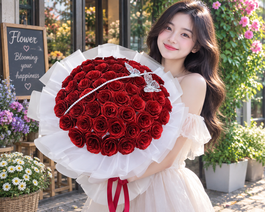 Bó Hoa Sáp Hồng Đỏ Cao Cấp – Quà Tặng Sang Trọng Và Lưu Giữ Kỷ Niệm