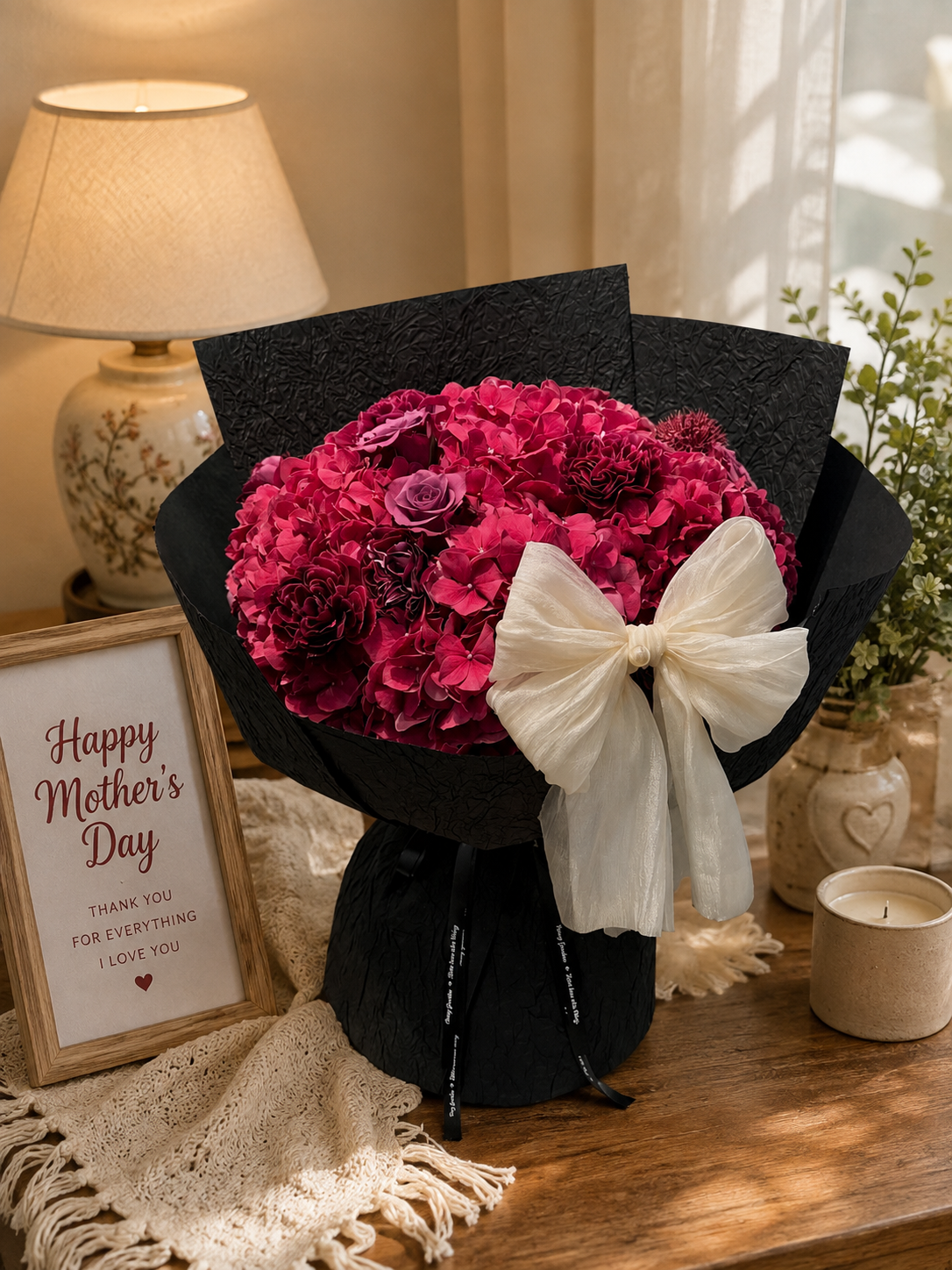 Bó Hoa Sáp Cẩm Tú Cầu Đỏ Cao Cấp - Quà Tặng Sinh Nhật, Valentine, Kỷ Niệm Sang Trọng