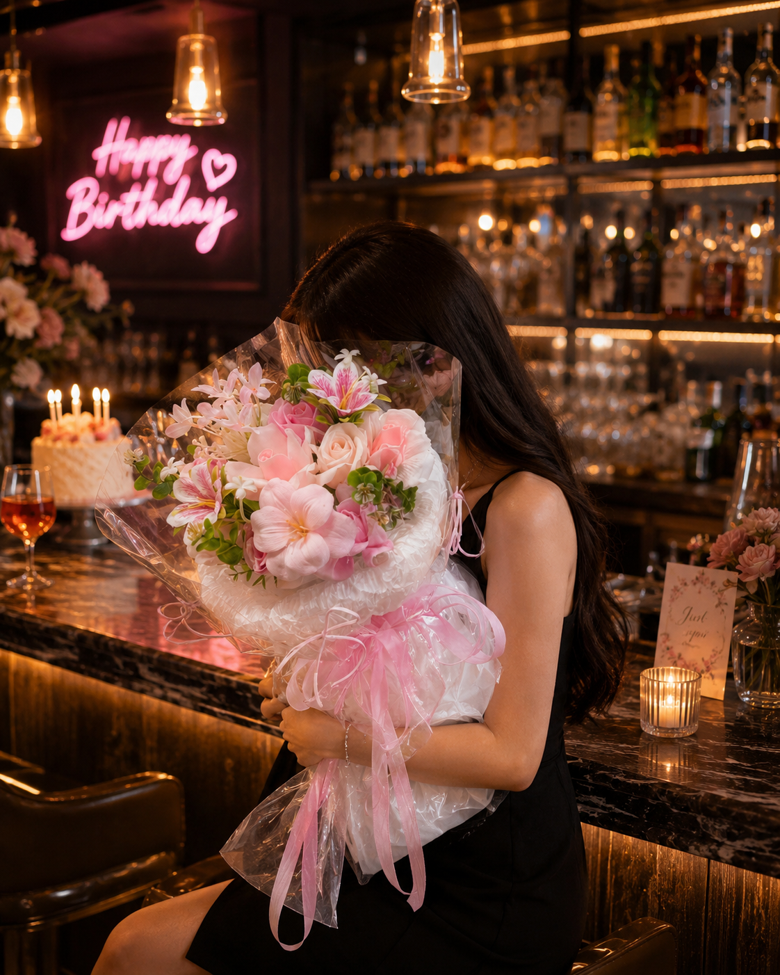 Bó Hoa Sáp Hồng Pastel Cao Cấp – Quà Tặng Sinh Nhật, Kỷ Niệm, Valentine